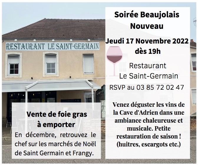 Le Saint Germain, hôtel restaurant à SaintGermainduBois (71 Saône